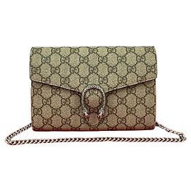 Borsa a Spalla 2 in 1 Gucci Dionysus GG Supreme in Pelle