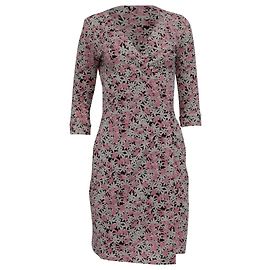 Abito avvolgente New Julian Two Garden Daisy in cotone rosa di Diane von Furstenberg