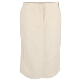 Falda Midi Max Mara en Lino Crema