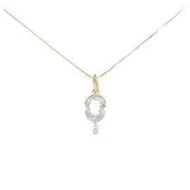 Autre Marque Au750 Quarz-Diamant-Halskette
