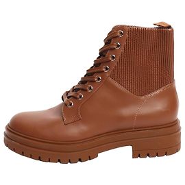 Gianvito Rossi Botas de combate Martis 20 marrones con detalles acanalados - talla EU 40