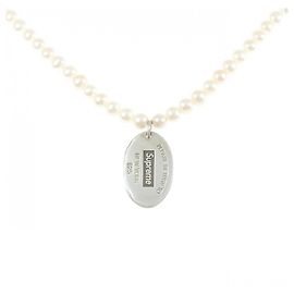 Tiffany & Co Collana con Tag Ovale in Argento 925 Tiffany