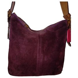 Borsa a spalla Coach vintage in suede viola