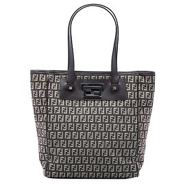Fendi Braune Zucchino Canvas Tote