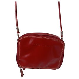 Autre Marque Petit sac bandoulière rouge en cuir David Jones