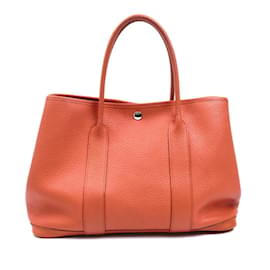 Borsa Hermès Garden 36 in rosso arancione
