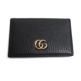 GUCCI GG Marmont Black Leather Card Case