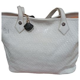 Borsa tote bianca in PVC testurizzato Armani Jeans