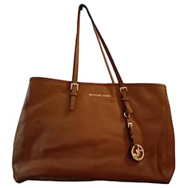 Borsa tote in pelle marrone Michael Kors