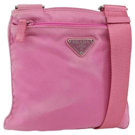 Prada Borsa a Tracolla Tessuto Medium con Tasca Anteriore