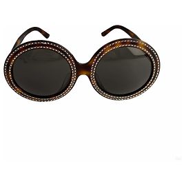 Céline Occhiali da sole in acetato ORO Swarovski Crystal marroni