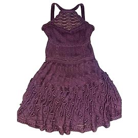 Vestido de punto ciruela Christian Dior VINTAGE