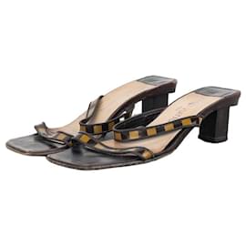 Mules de tacón cuadrado Damier de los 2000 de Louis Vuitton