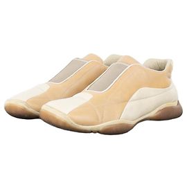 Prada AW99 Biker Moto Sports Low-Top Sneakers mit quadratischer Zehenpartie