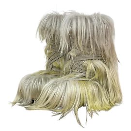 Big Rock Pelzstiefel 'Luxor' von Rick Owens x Moncler AW23