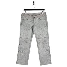 Maison Martin Margiela Pantaloni in pelle bianca crepata Maison Margiela AW16