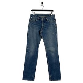 Jeans de denim desgastado y lavado de Helmut Lang de los años 1990