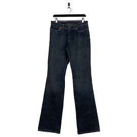 Jeans in denim a gamba larga sabbiati Gucci di Tom Ford SS02