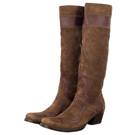 Stivali da cowboy in suede al ginocchio Miu Miu degli anni 2000