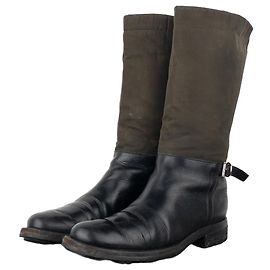 Botas de montar híbridas de hebilla hasta la mitad de la pantorrilla Prada de los 2000