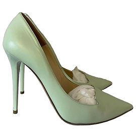 Jimmy Choo Pumps aus hellgrünem Leder mit spitzer Zehenpartie