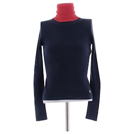 Marine-roter und grauer Kaschmir-Rollkragenpullover - Dior