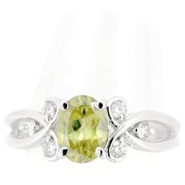 Autre Marque Ring aus Sphene und Diamant in Weißgold Au750