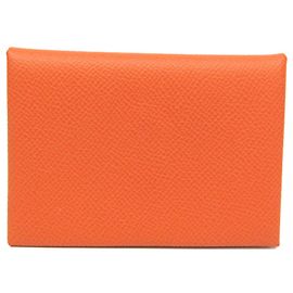 Hermès Portafoglio Calvi Duo Verso in pelle Epsom Hermes