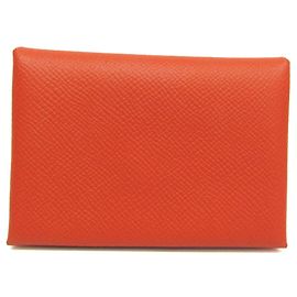 Hermès Portafoglio Calvi Duo in pelle Epsom Hermes