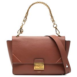 Bolso Kan U de piel de ternera marrón Fendi