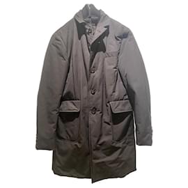 Abrigo trench Moncler impermeable de plumas azul marino