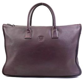 Borsa in pelle bordeaux Loewe Anagram