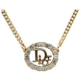 Collana in strass dorato Christian Dior