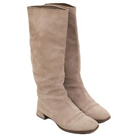 Botas Christian Dior de ante beige