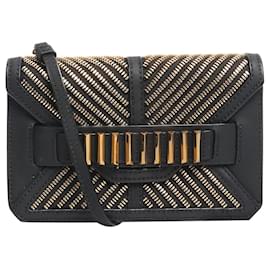 Borsa a tracolla nera con dettagli zip - MCM