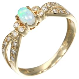 Au750 Opal-Diamantring - Autre Marque