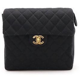 Sac à dos en cuir matelassé en jersey de coton Chanel