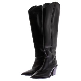 Dorothée Schumacher Bota cowboy preta de couro