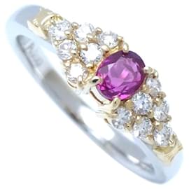 Celine 18K Gold- und Platinbandring - Céline