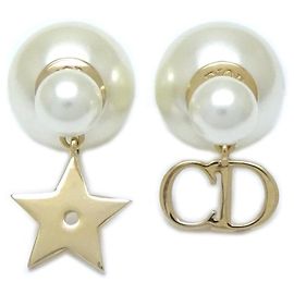 Goldplattierte Tribal-Ohrringe von Christian Dior
