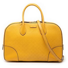 Borsa a tracolla in pelle gialla Diamante di Gucci