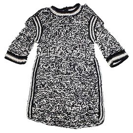 Vestido Chanel de punto tweed negro y blanco