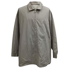 Giacca in twill Fear of God Essentials in cotone grigio