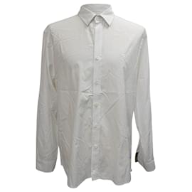 Camicia con bottoni Burberry in cotone bianco