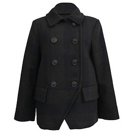 Doppelt gefütterter Wollmantel in Schwarz von Vivienne Westwood