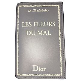 Carteira Dior Les Fleurs Du Mal em Couro Azul