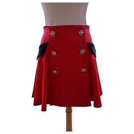 Gonna a portafoglio Moschino Cheap And Chic lana nero rosso