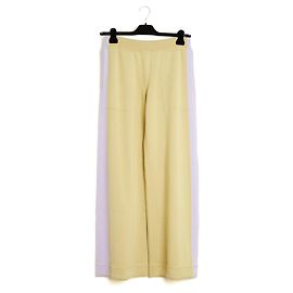 Chanel 2024 Pantalones de Crucero FR40 Lima Cachemira Grandes Pantalones de Resort UK12 US10