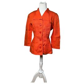 Abrigo corto vintage Gucci Lines naranja L