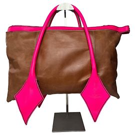 Borsa in pelle 2Way Vintage Vivienne Westwood Marrone Rosa